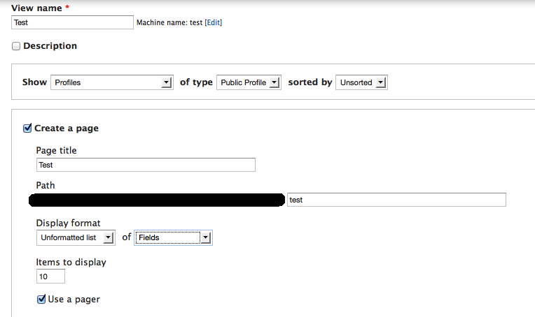 Trying to create a View of Profile fields, seems to work ok...